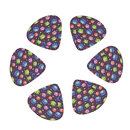 Lot de 12 médiators uniques pour guitare basse électrique et acoustique Motif chouettes et cœurs - Les Beatles, Paul McCartney, John Lennon, RIngo Starr, George Harrison Lot de 12 médiators uniques pour guitare basse électrique et acoustique Motif chouettes et cœurs – Image 3