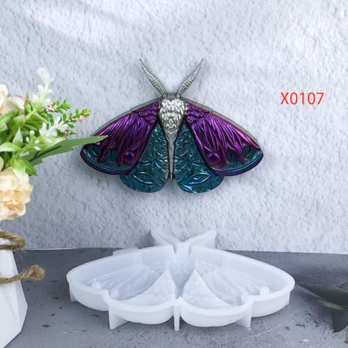 Moule silicone papillon de nuit à texture fine pour suspension murale - 5