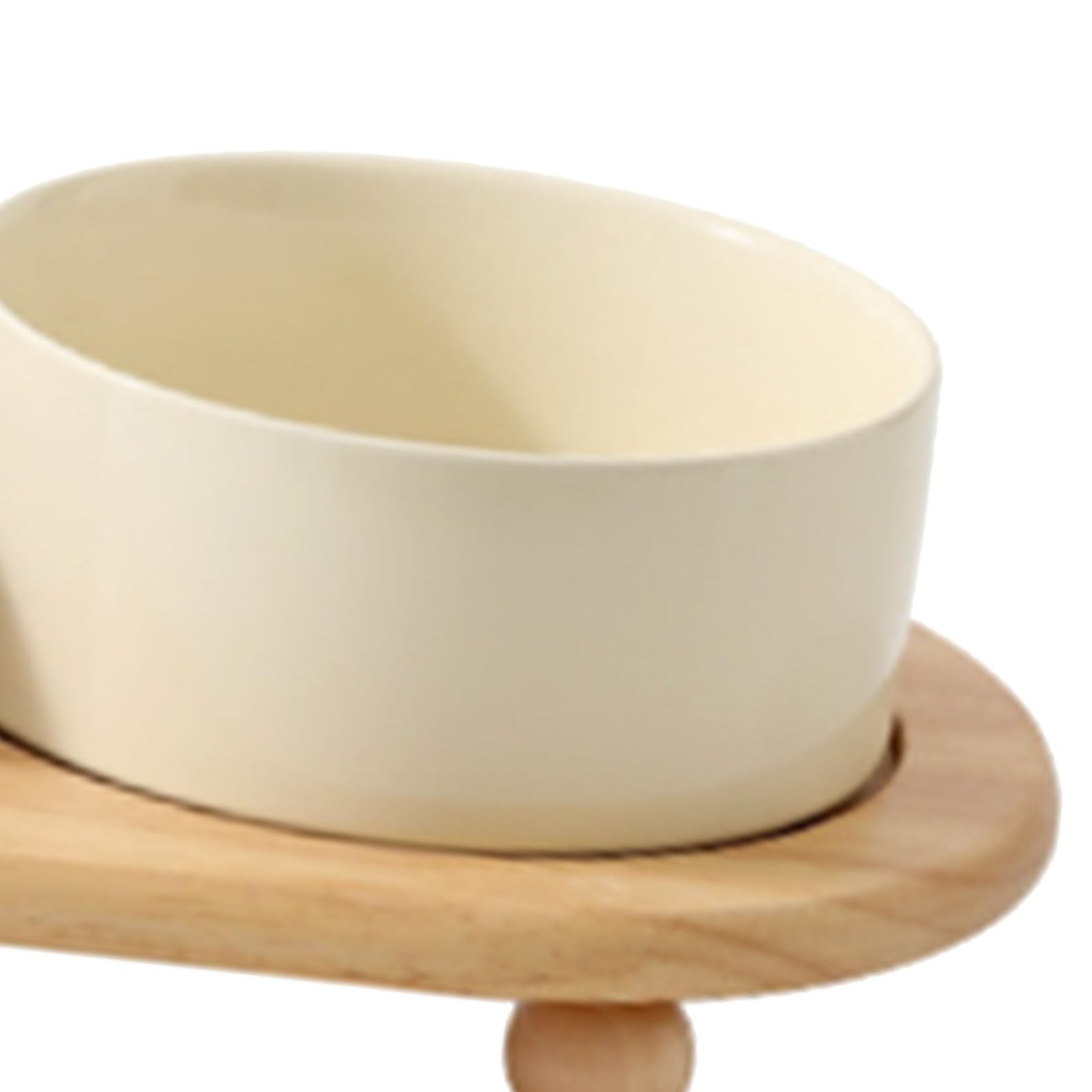 Ciotola per Cibo per Gatti Rialzata per Cani e Gatti, Ciotole Doppie |Mangiatoia per in Ceramica Dal Design Ergonomico e Rialzato, Stabile e Antiribaltamento, Lavabile in Lavastoviglie nel