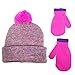 Nickelodeon Paw Patrol Toddler Girls Beanie Winter Hat and Mittens Cold Weather Set, Age 2-4
