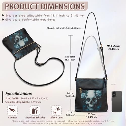 Image of Leather Purses for Women, Leather Hobo Bags for Women Travel Sling Purse Triple Zippered Pockets Shoulder Bag