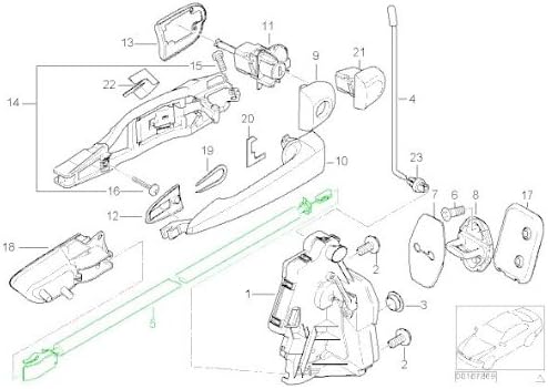 BMW e46 COUPE Door Cable Inside Handle Front L/R OEM grip to lock wire lh rh