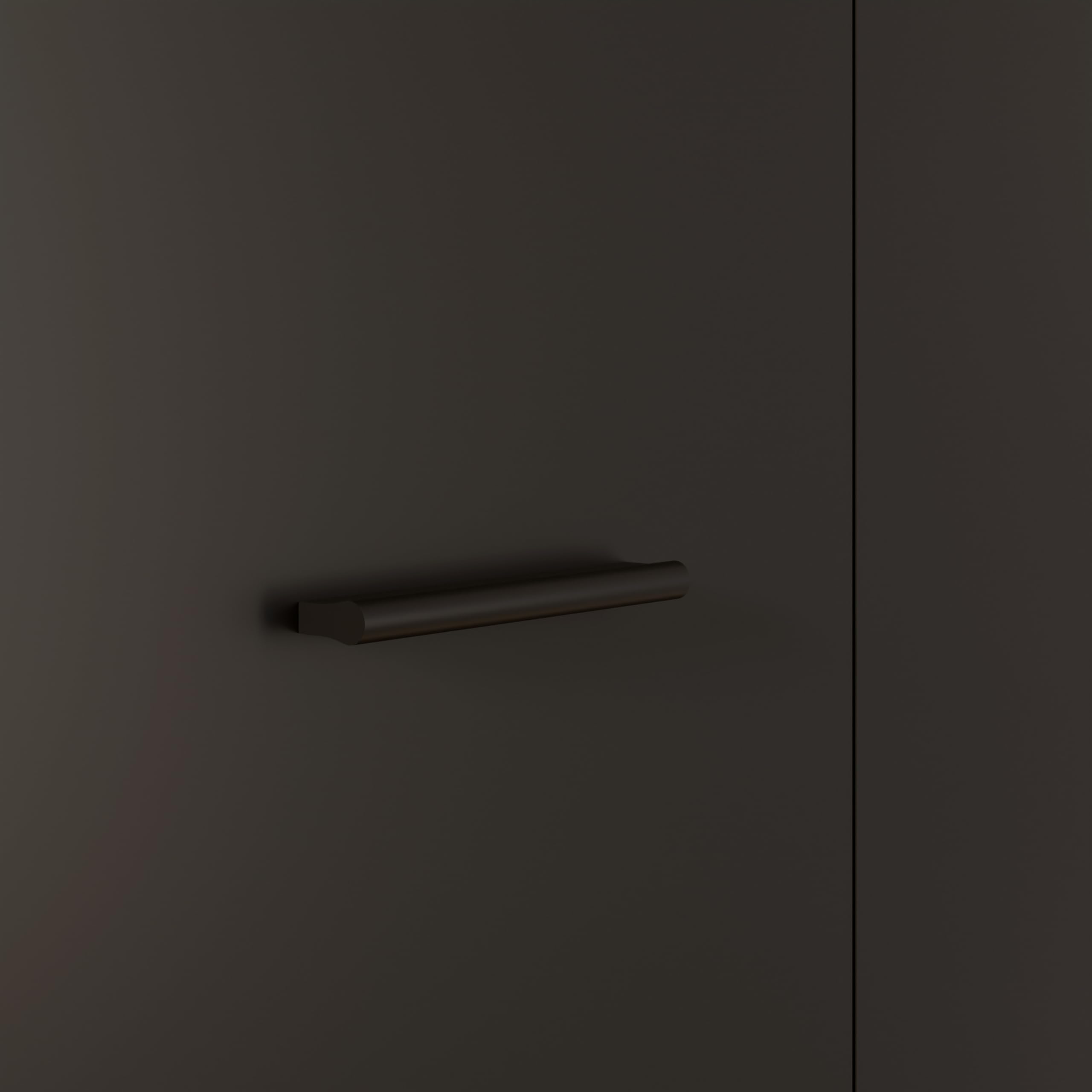 AVANTI TRENDSTORE - Feena - Armadio multiuso a 2 ante battenti con 3 ripiani, in legno laminato di colore nero. Dimensione LAP 68,7x181,1x36,5 cm