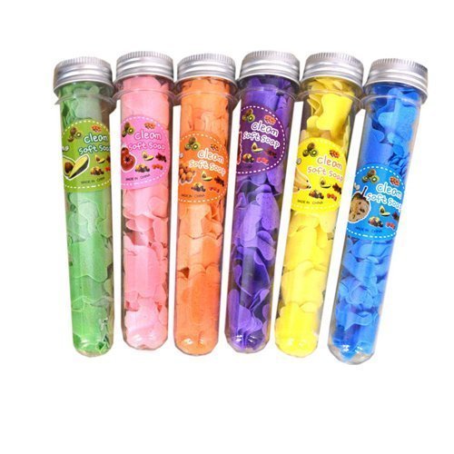 LOZZBY Paper Soap | Disposable Mini Soap Paper | Scented Soap Bath Flakes | Portable Flower Tube Petals | Tube Shape Bottle Paper Soap For Travelling