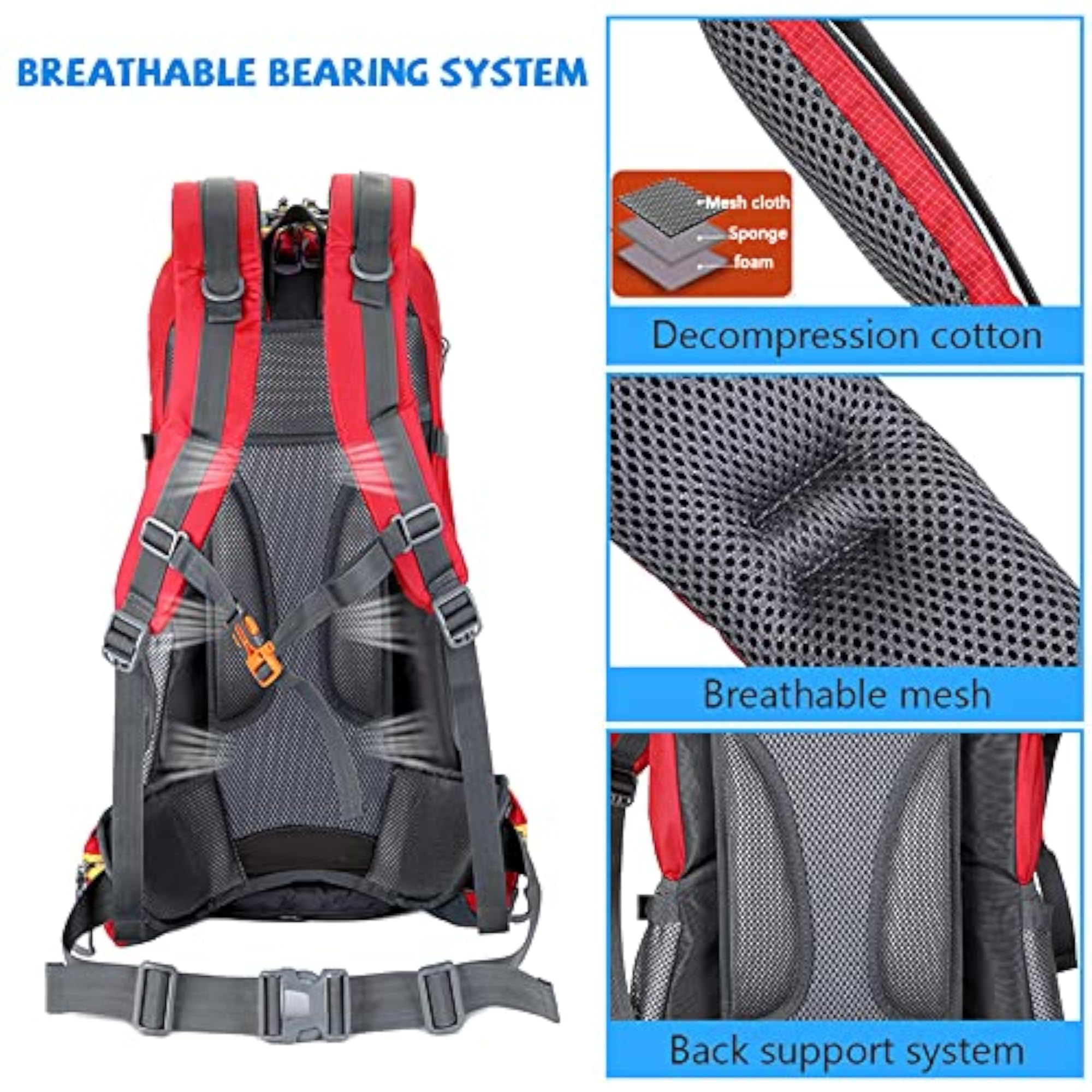 Outdoor Water Resistant Hiking Backpack for Men and Women