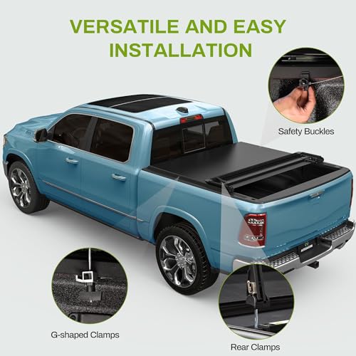 Autosaver88 MAAUTZLJDQ Soft Quad-Fold Truck Bed Tonneau Cover Compatible thumb #4