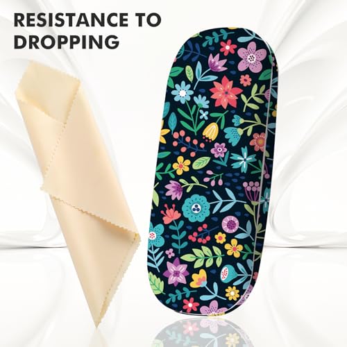 Image of Glasses Case Hard Shell,Portable Protective Eyeglasses Case, Eyeglass Holder Box with Cleaning Cloth, for men women