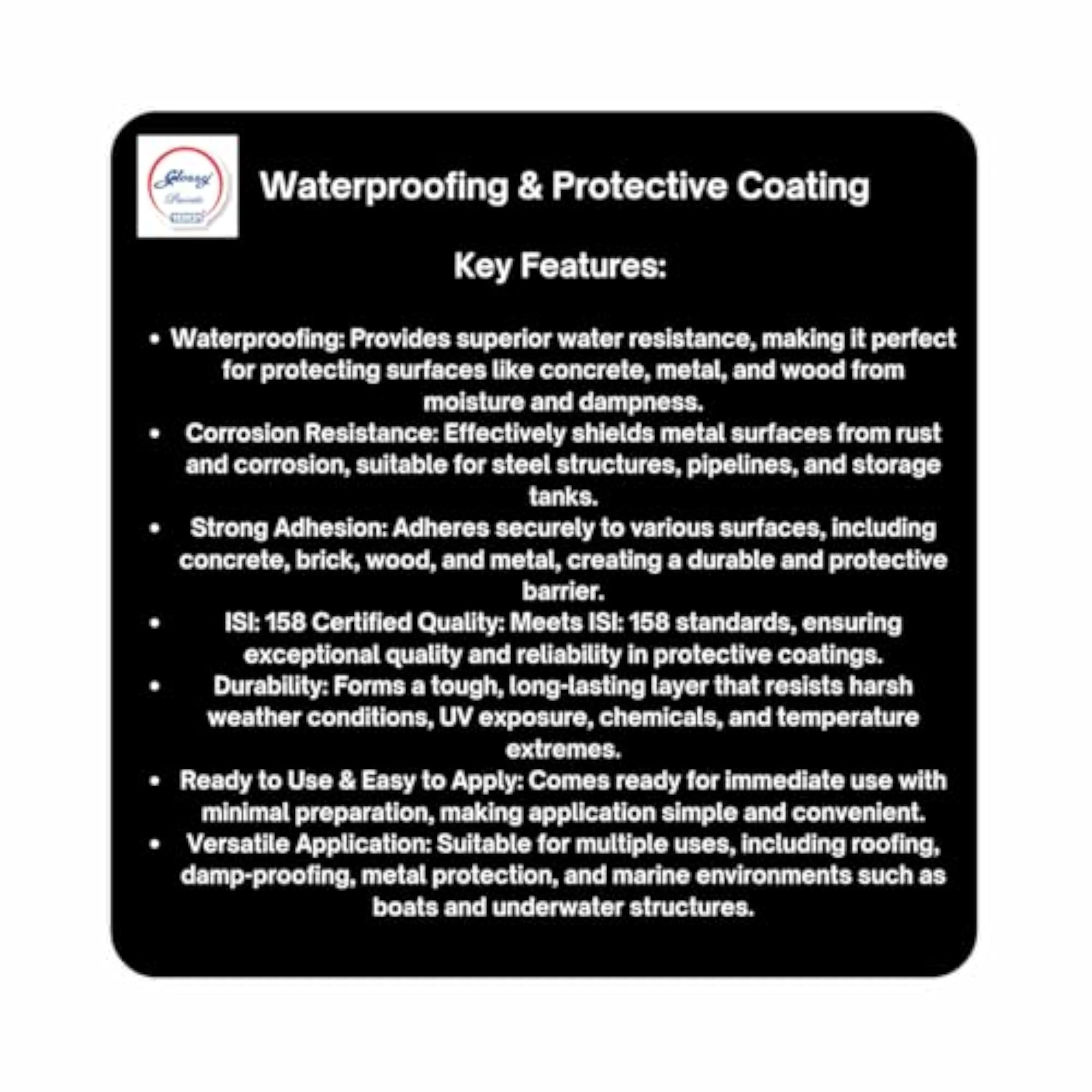 Waterproofing & Protective Coating Ready Mixed Paint, Bituminous