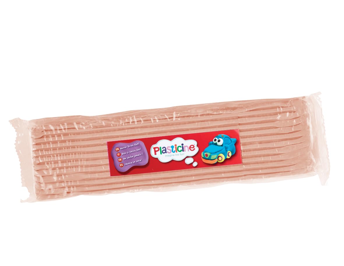 Flair Plasticine One Colour Slab 400g - Beige, Modelling Compound for Professional Animators and Model Makers, Never Dries Out, Make Sculptures, Models and Stop-Motion Animations