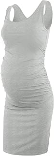 Liu & Qu Women's Maternity Sleeveless Tank Dresses Side Ruching Bodycon ...