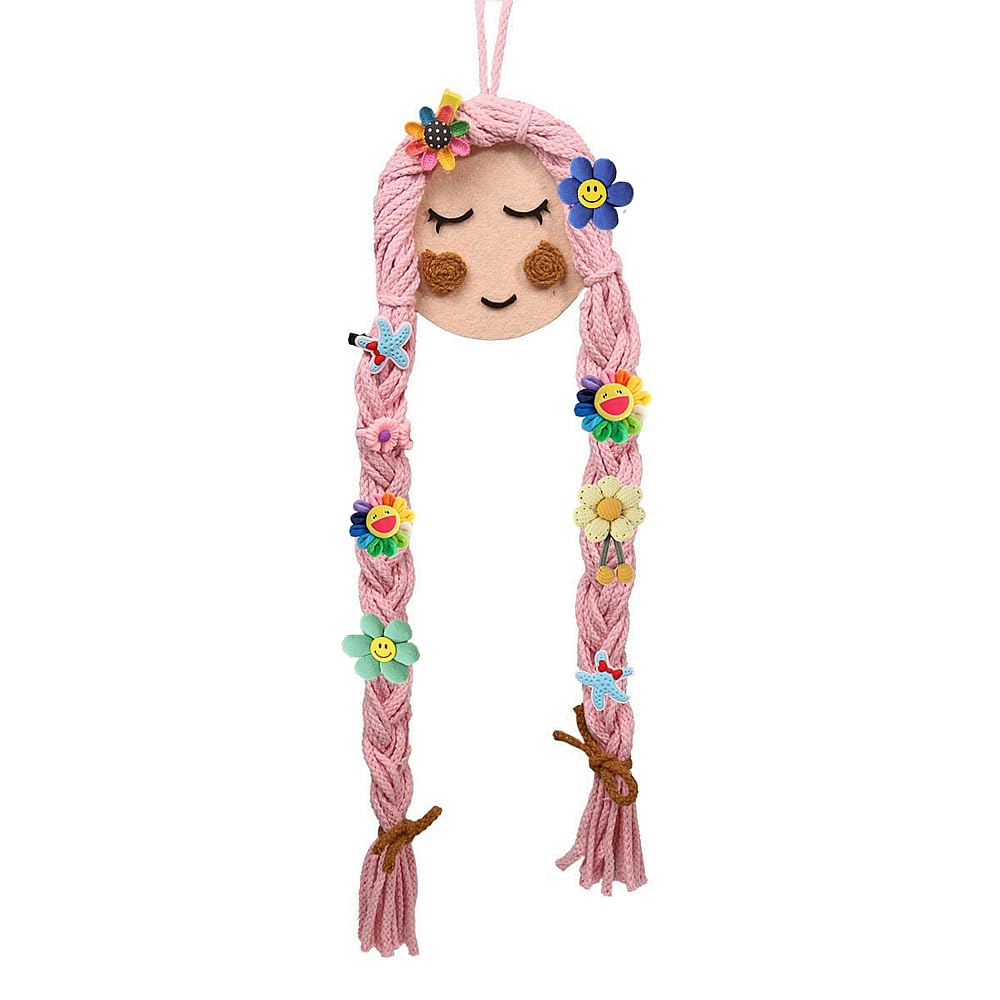 Hair Bow Holder Organizer for Girls, Hair Clips Headband Organizer Storage, Wall Hanging Home Decor for Baby Girls Room (Pink)