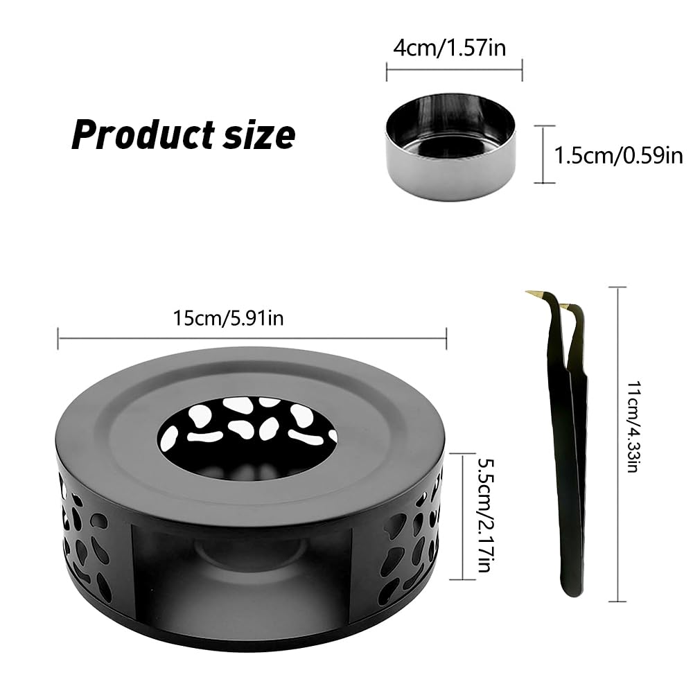 Calentador de Tetera Acero Inoxidable con Pinzas Base Redonda para Té Café