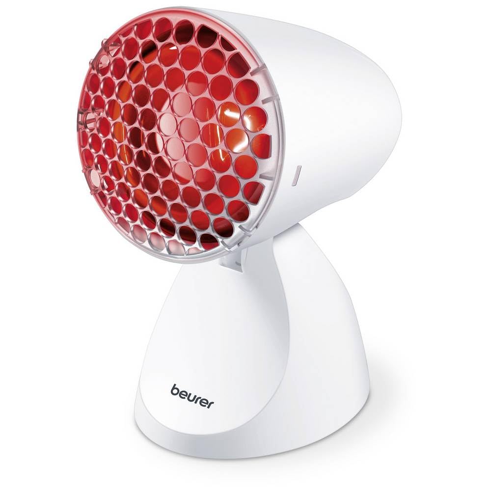Beurer IL 11 Infrared Lamp with Protective Grid, Medical Device with Calming Heat for Use in Colds and Muscle Strains, 5 Levels of Tilt