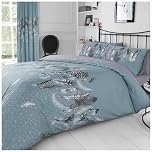 GC GAVENO CAVAILIA Feather Bedding Set, Printed Duvet Cover King Size, Comfy Breathable Quilt Cover, Duck Egg