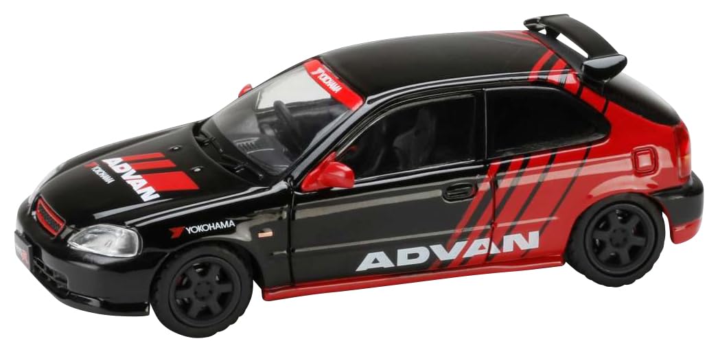 Amazon | HJ64 1/64 ホンダシビック TYPE R (EK9) 1997 YOKOHAMA ADVAN 