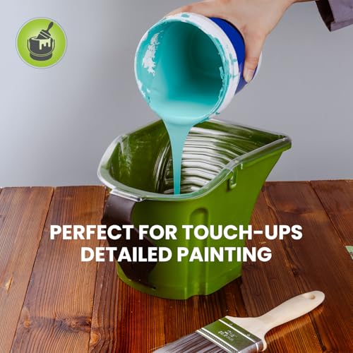 Mister Rui Paint Brushes, Paint Cup with Paint Bucket Liners, Sanding Sponge, Professional Paint Brush Set for Smooth Finish, Wall, Furniture, Trim - Image 5