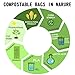 100% Compostable Trash Bags, 13 Gallon, 49.2 Liter, 120 Count, Extra Thick 0.87 mils Biodegradable Garbage Bags, Tall Kitchen Trash Bags, Food Yard Waste Bags, US BPI and Europe OK Compost Home