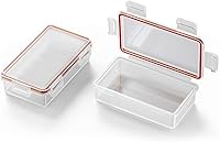 Vista 11 de Fielect 8 x Caja organizadora de almacenamiento de batería AA transparente