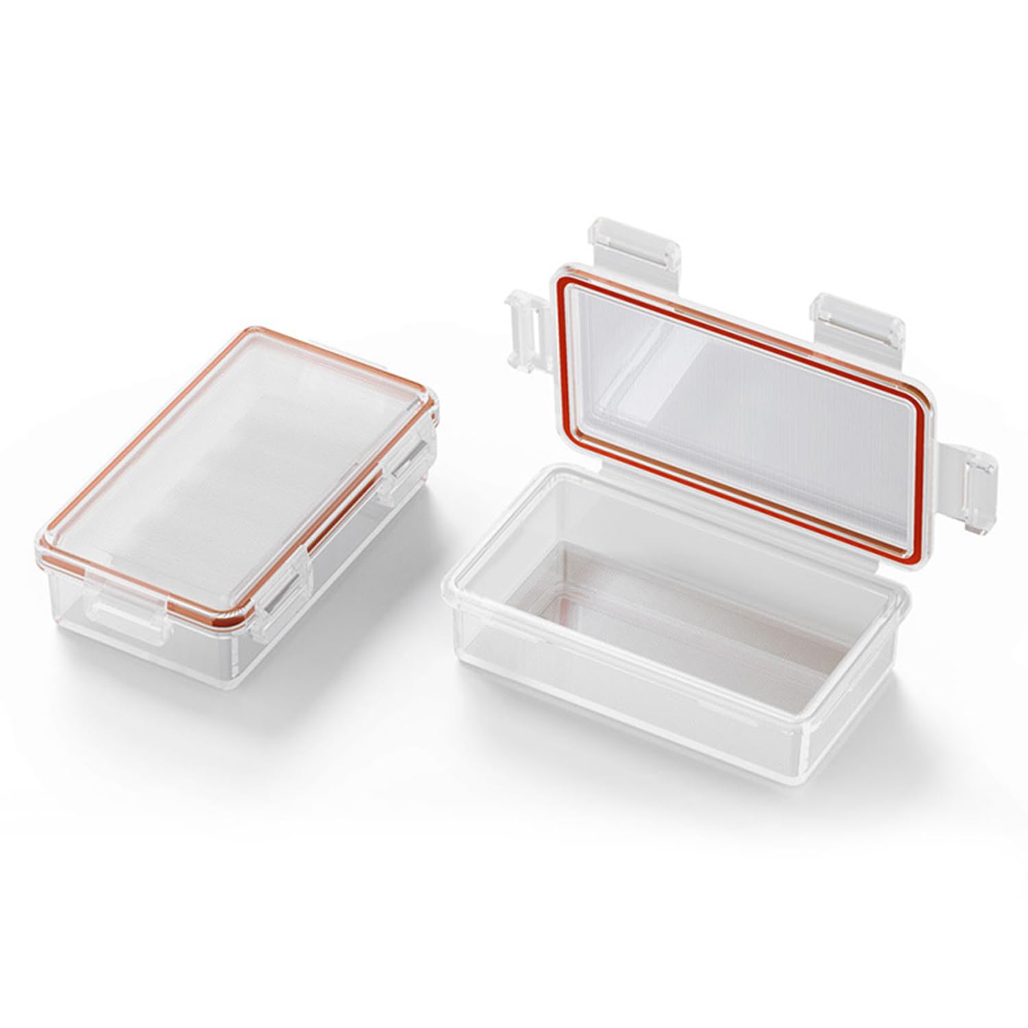 Fielect 2 x 18650 Battery Storage Case Holder Organizer Box Transparent 2Pcs