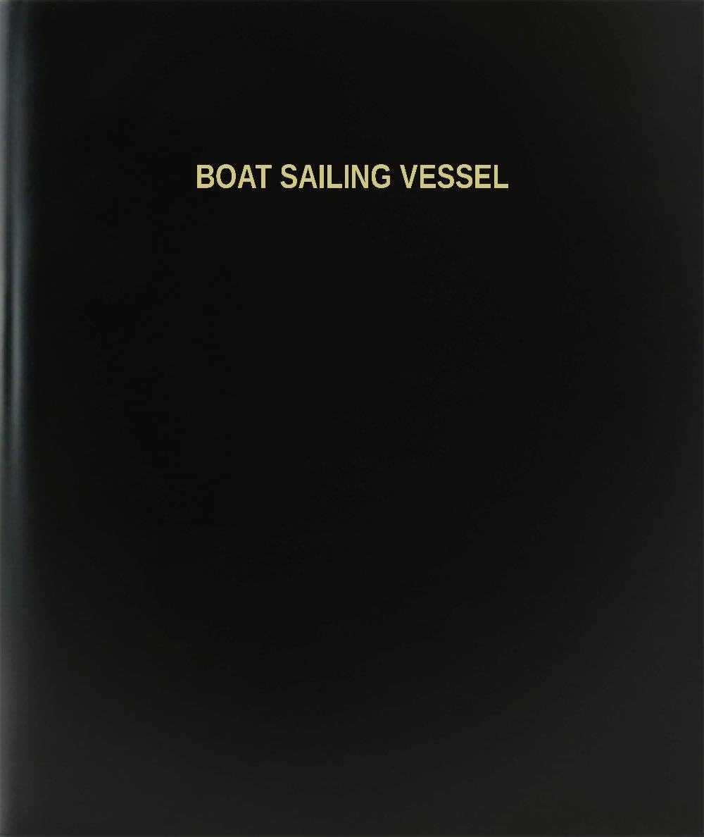 BookFactory Boat Sailing Vessel Log Book/Journal/Logbook - 120 Page, 8.5''x11'', Black Hardbound (XLog-120-7CS-A-L-Black(Boat Sailing Vessel Log Book))
