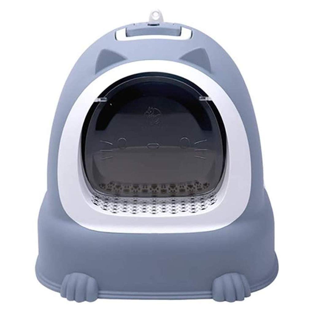 Arenero Gatos Cubierto, Bandeja Arena Gatos con Capucha Y Solapa, Caja de Arena para Gatos Cerrada con Pala