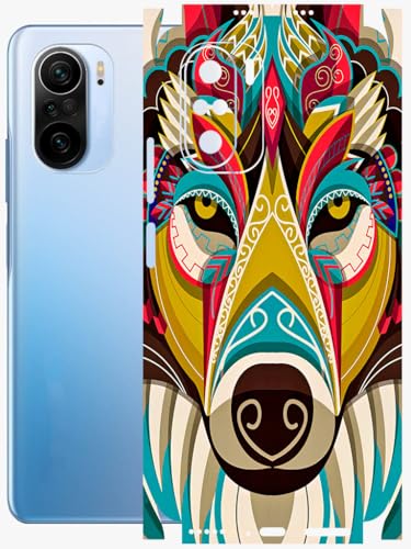 Image of AtOdds - Full Body Back Screen Guard Protector Film - Lamination Wrap Skin Sticker Compatible with XIAOMI Mi 11X PRO | Scratchproof Matte Finish (Mighty Wolf)