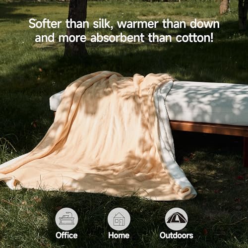 GOTCOZY Heated Blanket Twin Size - Electric Blanket with 6 Heating Level & 10 Hour Auto Off Heating Blanket, ETL Certified (62X84 Inch Yellow)