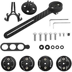 Soporte Camara Garmin 8 Piezas para Juego Soporte Garmin Bicicleta, Soporte GPS Bicicleta, con Tornillos, para Soporte Garmin para Potencia para Asegure Teléfonos Móviles, Cámaras, Linternas (Negro)