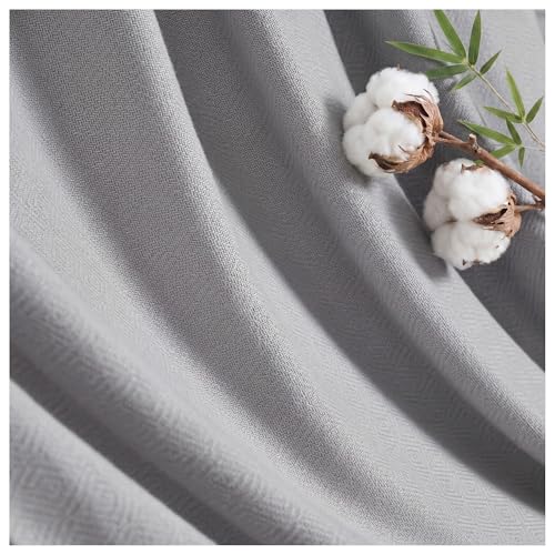 Image of Madison Park King Size Summer Blanket, Grey, 70% Rayon from Bamboo | 30% Cotton Blanket for Bed, Couch, Sofa, Soft Cozy Breathable for Hot Sleepers Menopause, Natural Cooling, Moisture Wicking