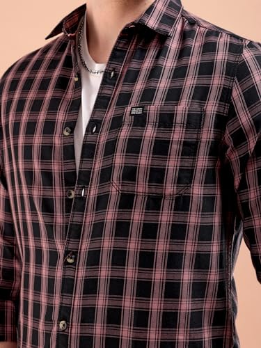 Image of The Indian Garage Co Men Cotton Slim Fit Shirt