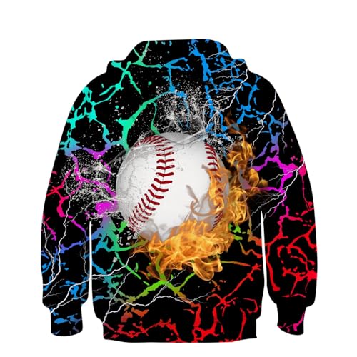 uideazone Boys Hoodies for Kids 3D Graphic Printed Hooded Sweatshirt Pullover Hoody with Pockets 6-16 Years2