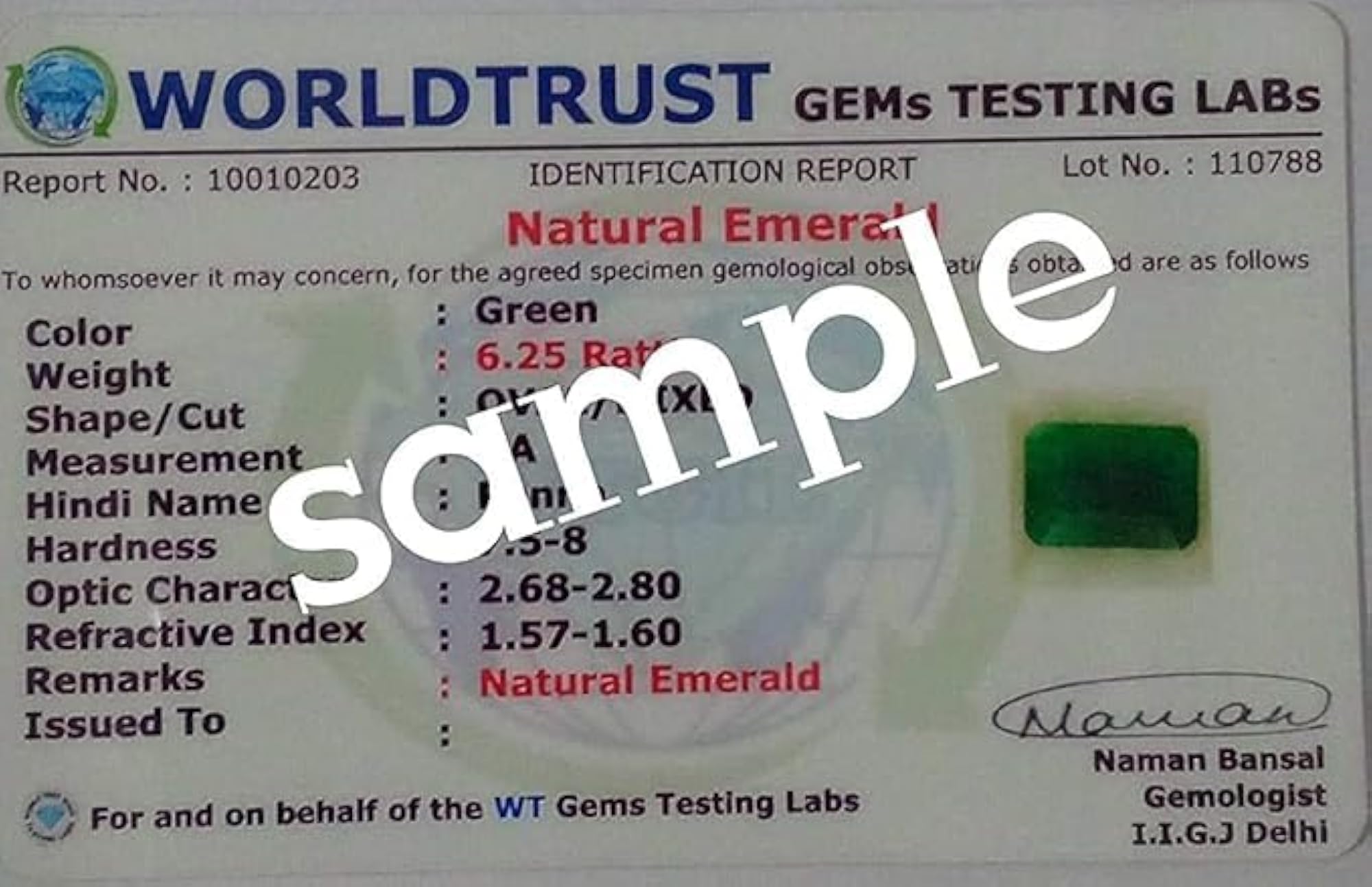 Natural Panna Astrological Ring, 8.30 Carat Certified Emerald