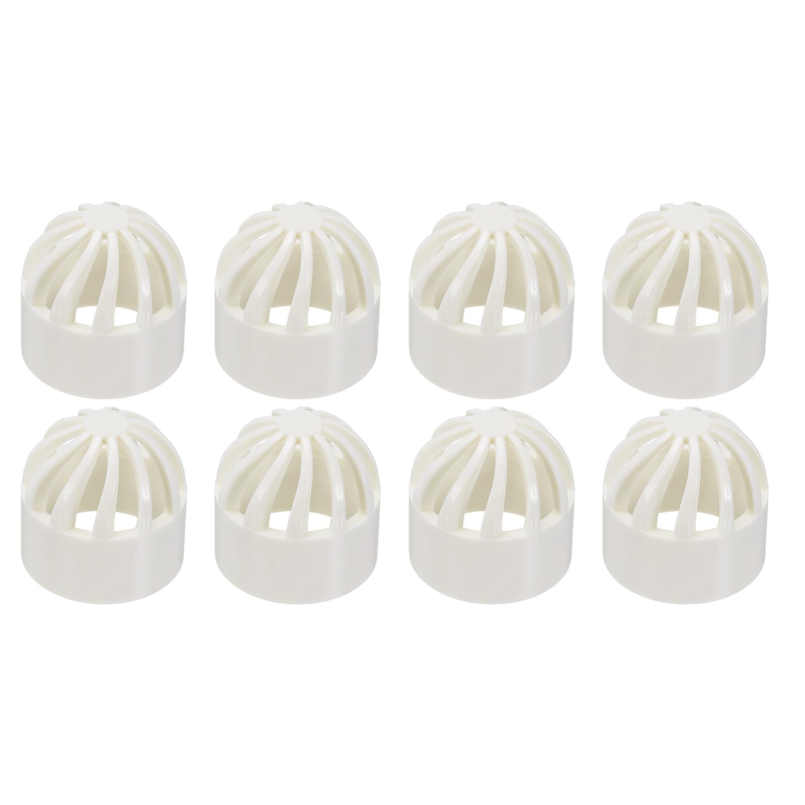 PATIKIL 1 Inch (25mm) Fish Cover Permeable Cap, 8 Pcs PVC Breathable Cap Aquarium Guard Fish Tank Intake Cover, White