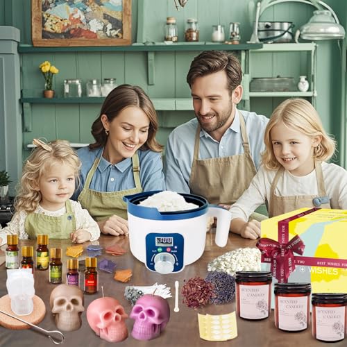 Image of Complete Candle Making Kit for Adults with Digital Wax Melting Pot