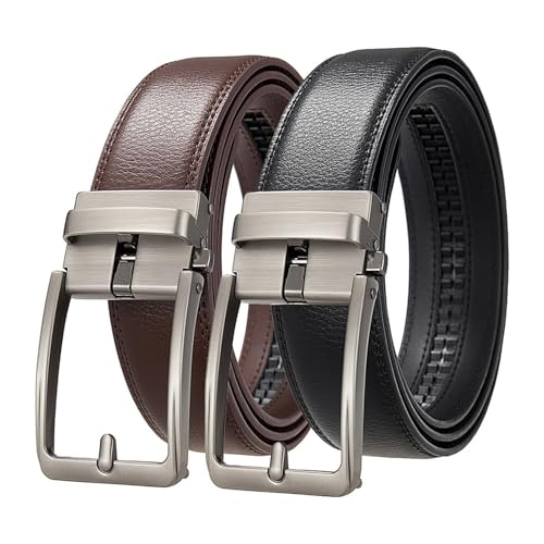 Belt Men's Belt Man's Luxury Business Automatic Belt Adjustable Designer Belt for Men Ornament(110cm,Black1)3