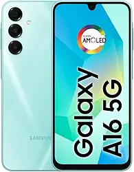 Celular Samsung Galaxy A16 5G, 128GB + 4GB RAM, Câmera de até 50MP, Tela 6.7", NFC, IP54, Bateria 5000 mAh - Verde Claro