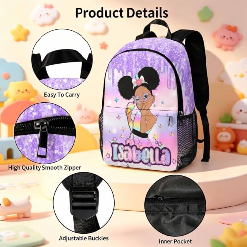 Image of Custom Backpack Set for Girls Kids Personalized Backpacks Back to School