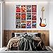 Woonkit Vintage Rock Band Posters for Room Aesthetic, 70s 80s 90s Retro Music Room Wall Bedroom Decor Art, Vintage Rock Concert Poster Wall Collage, Old Music Album Cover Prints (12 SET B, 7.8X11.8 INCH)