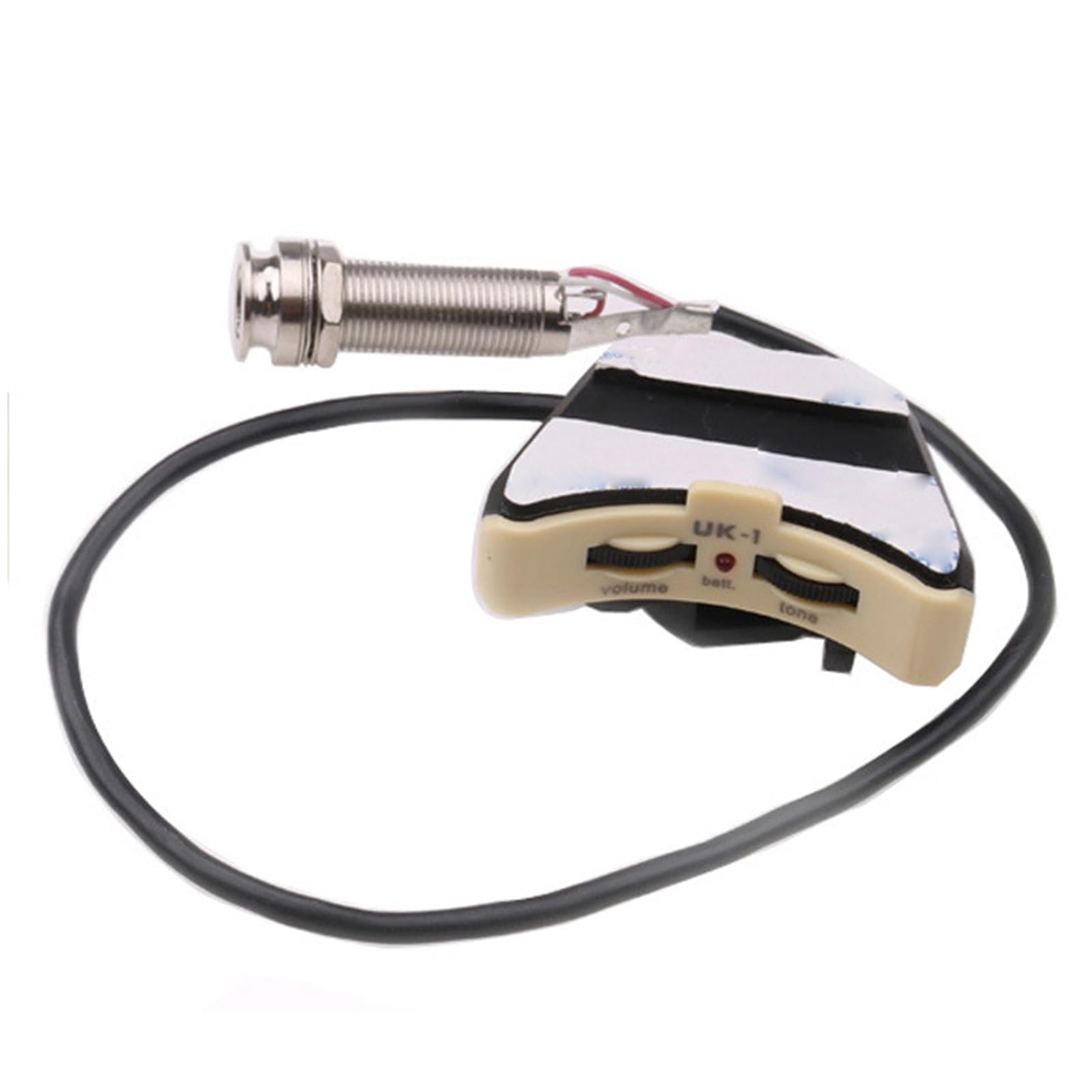 Pickup Per Buca Sonora Dell'ukulele Con Controllo Del Volume E Del Tono Con Piezo Sottile In Argento Parti Per Ukulele Accessori Per Strumenti Musicali
