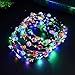 5 Stück Stirnband Blume LED Blinklicht Mädchen Stirnband mit LED Beleuchtung Blume Stirnband Blinklicht Licht Krone Stirnband (zufällige Farbe)