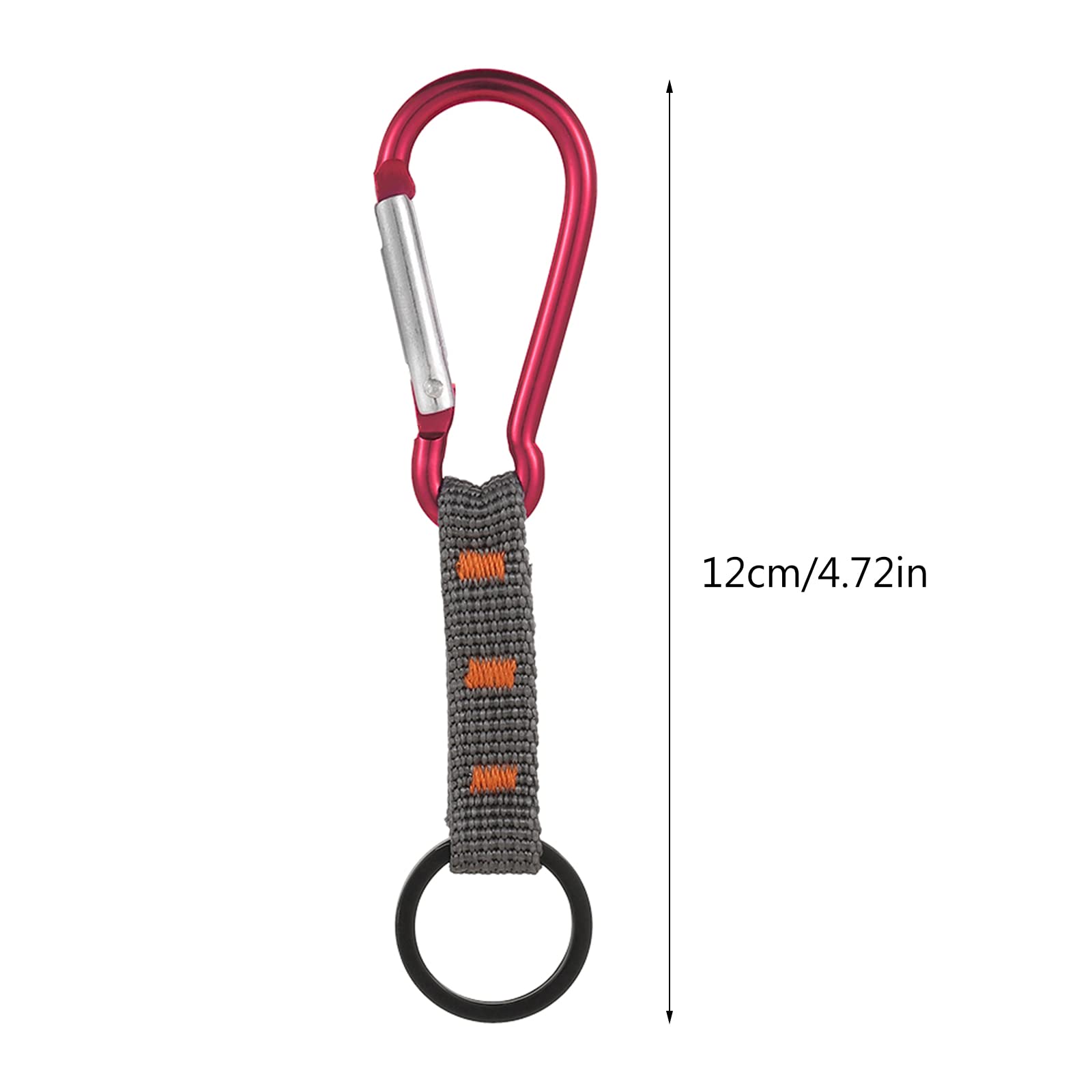 NA Set Di 2 Mini Moschettoni In Lega Di Alluminio - Portachiavi Ad Anello A D Per Campeggio, Pesca, Escursionismo E Sport Outdoor