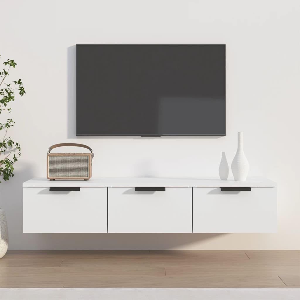 Generico Armadietto a Muro Bianco 102x30x20 cm in Legno Multistrato,Armadietti e portaoggetti-811403