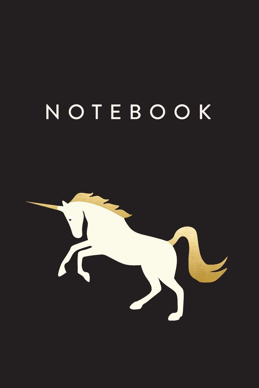 Notebook: Gold Unicorn Journal, Notebook, Diary, 6"x9" Lined Pages, 150 Pages