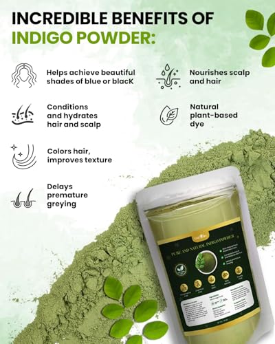 Polvo de índigo orgánico para cabello negro 200 gramos miniatura 3