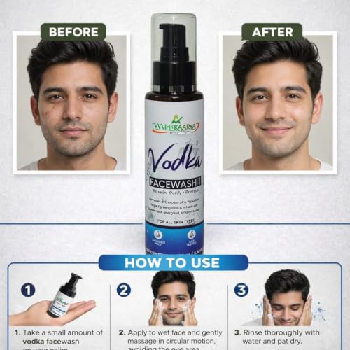 Image of Vodka Face Wash for Men & Women - Pack of 2 (100ml Each) | Deep Cleansing & Refreshing Skincare