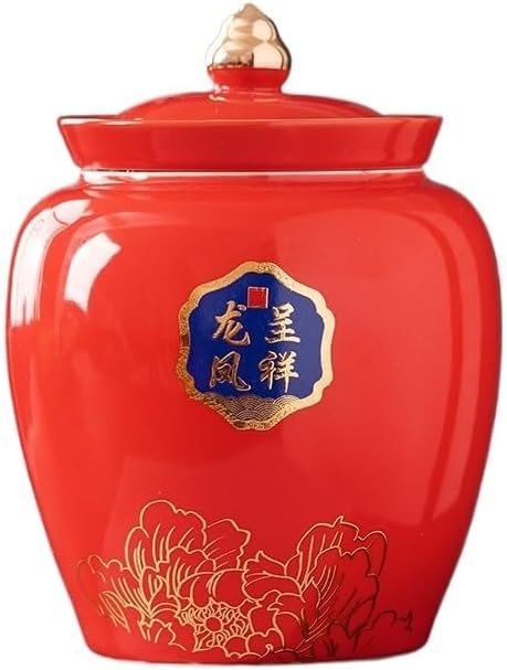 SONGCHAO Sugar Jar Ceramic Tea Can Gift Box Half A Pound Packaging Green Black Porcelain Storage Tea Canister