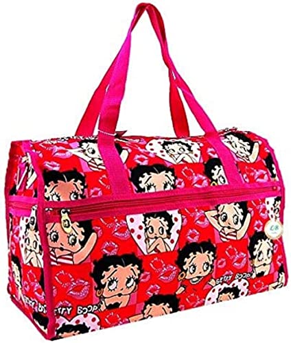 Betty Boop Large Duffel Bag, Durable Microfiber