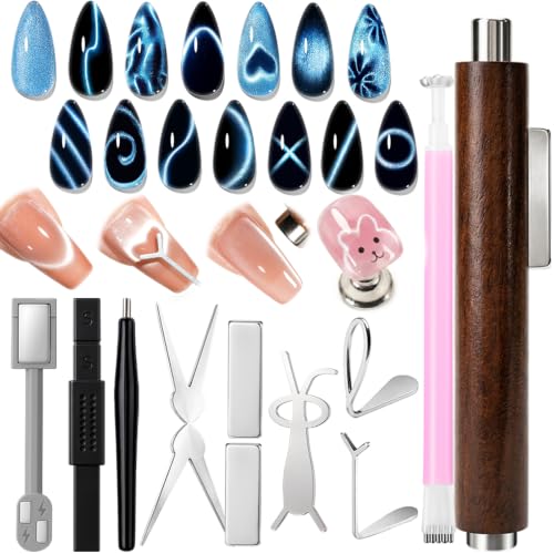 AZUREBEAUTY Cat Eye Magnet, Dual‑Head 3‑in‑1 Magnet Pen Magnet for Nails