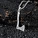 Lattd Viking AXE Necklace 925 Sterling Silver Norse Nordic Viking Pendant Necklaces Jewelry for Men, w/Stainless Steel Chain 22’’+2’’