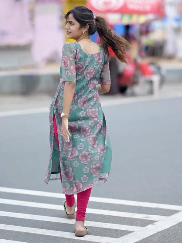 Image of Sun Fashion And Lifestyle Women's Chanderi Stitched Printed Kurti